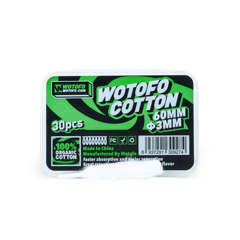 Wotofo Agleted Organic Cotton 3mm 30pcs/pack